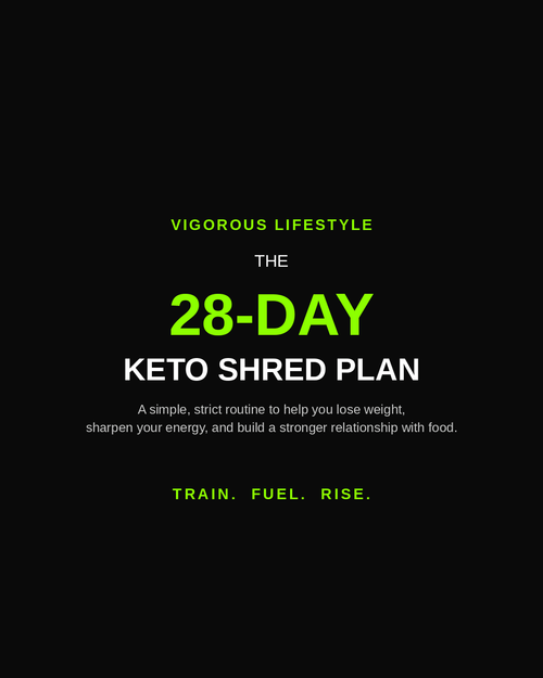 28-Day Keto Shred Plan - Vigorous Lifestyle