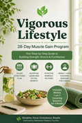 28-Day Muscle Gain Program (Beginner-Friendly) - E-Book - Vigorous Lifestyle